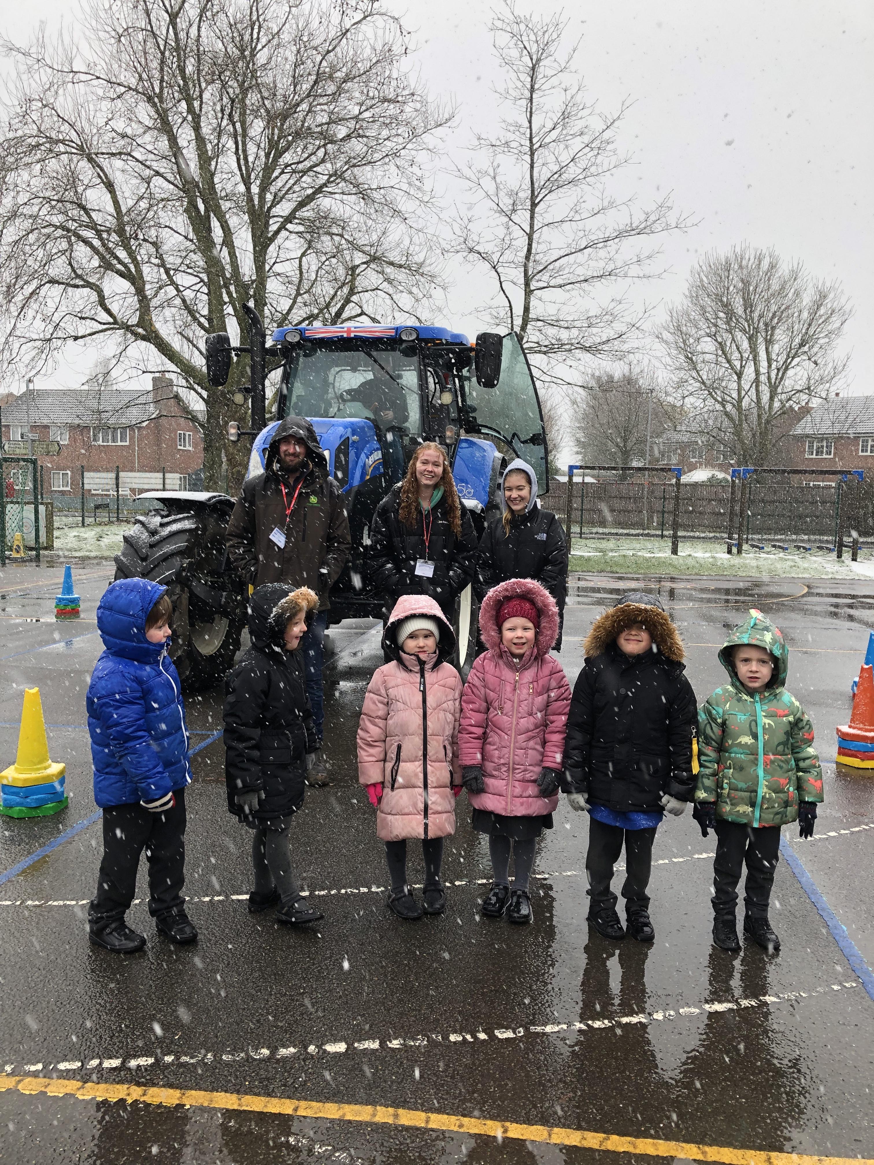 Tractors into School